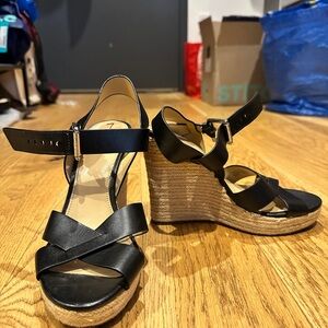 MICHAEL Michael Kors Black Wedge Sandals